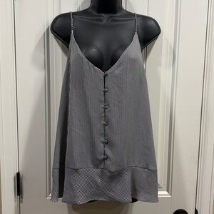 Loft black/white spaghetti strap top-READ